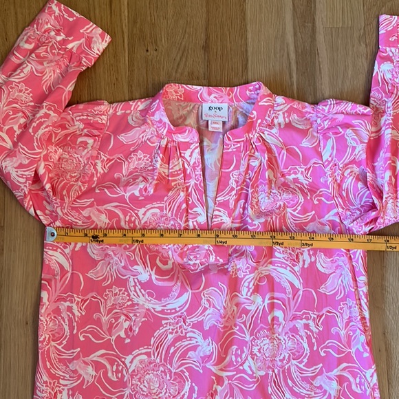 Lilly Pulitzer x Goop Paltrow Floral Blouse Pink and White Women’s Size XXS - Picture 3 of 10